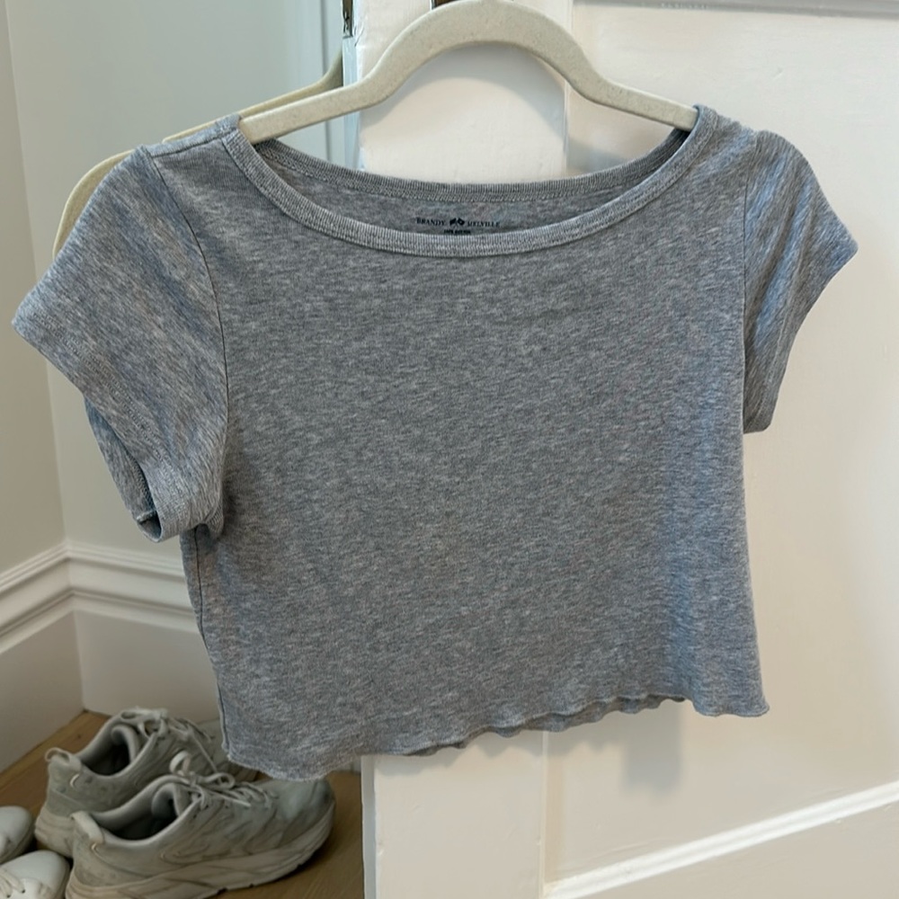Brandy Melville Gray Crop Top